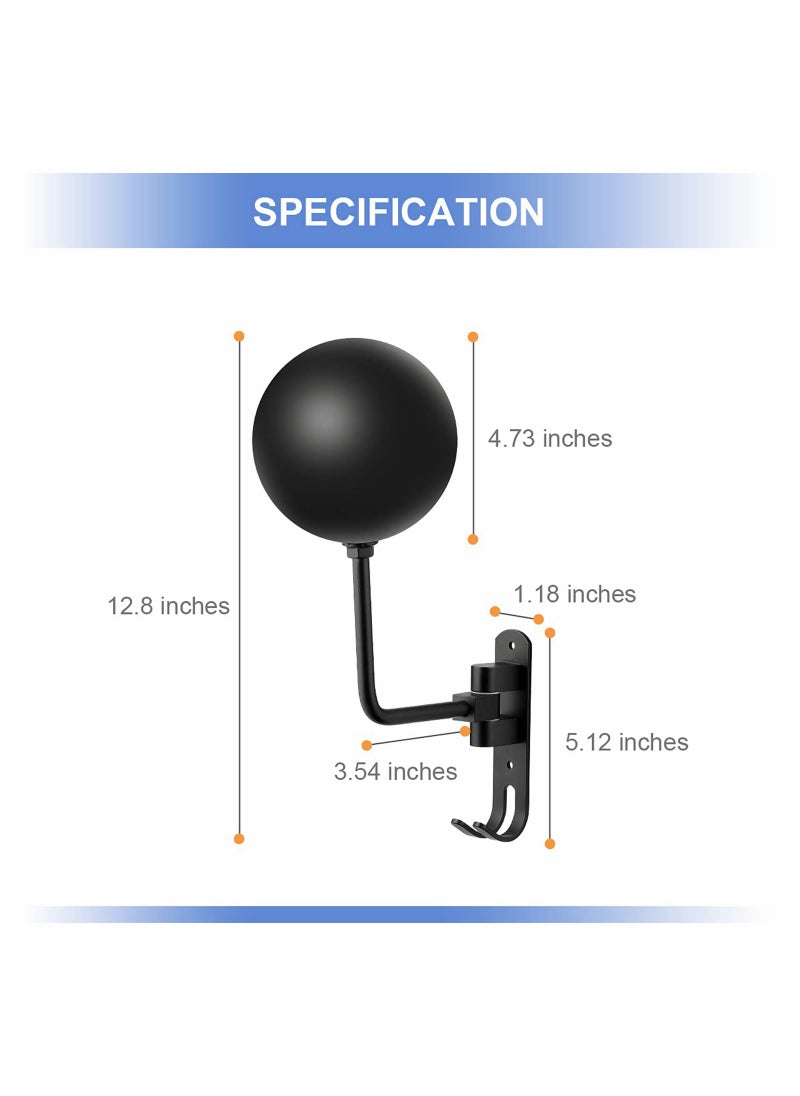 Excefore - Helmet Holder, Helmet Holder for Bike 180 Degree Rotation Helmet Rack Motorcycle with 2 Hooks Helmet Hanger - Image 1