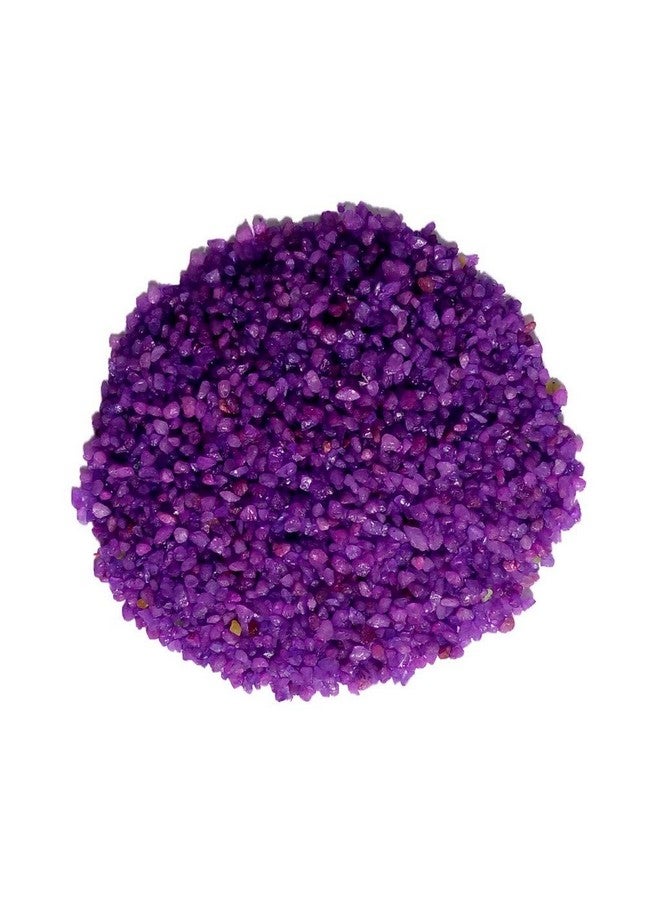 المزارع المبدع 2 كجم سكر رملي بنفسجي/أرجواني بحجم متعدد الألوان لتزيين المنزل والحديقة وحوض السمك والتراريوم [2 كجم] - Image 1