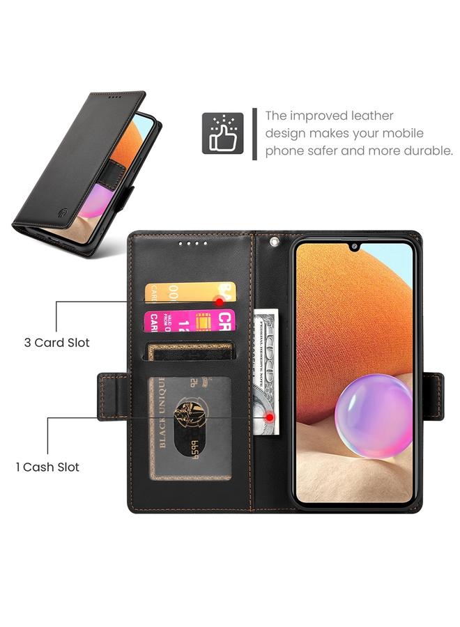 erorex Case For Samsung Galaxy A32 4G Side Buckle Magnetic Frosted Leather Phone Case - Image 4