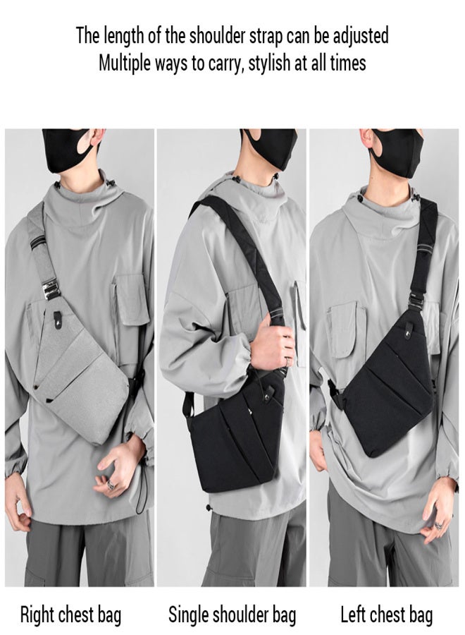 Generic Chest Bag for Men / Women Lightweight Multi-functional Travel Sling Bag Scientific Storage for Outdoor Fashion Casual Business Left/Right Shoulder Bag - Image 4