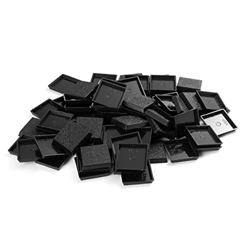 EasyPegs 25mm Textured Plastic Square Bases or 098inch Wargames Table Top Games 100 Count - Image 1
