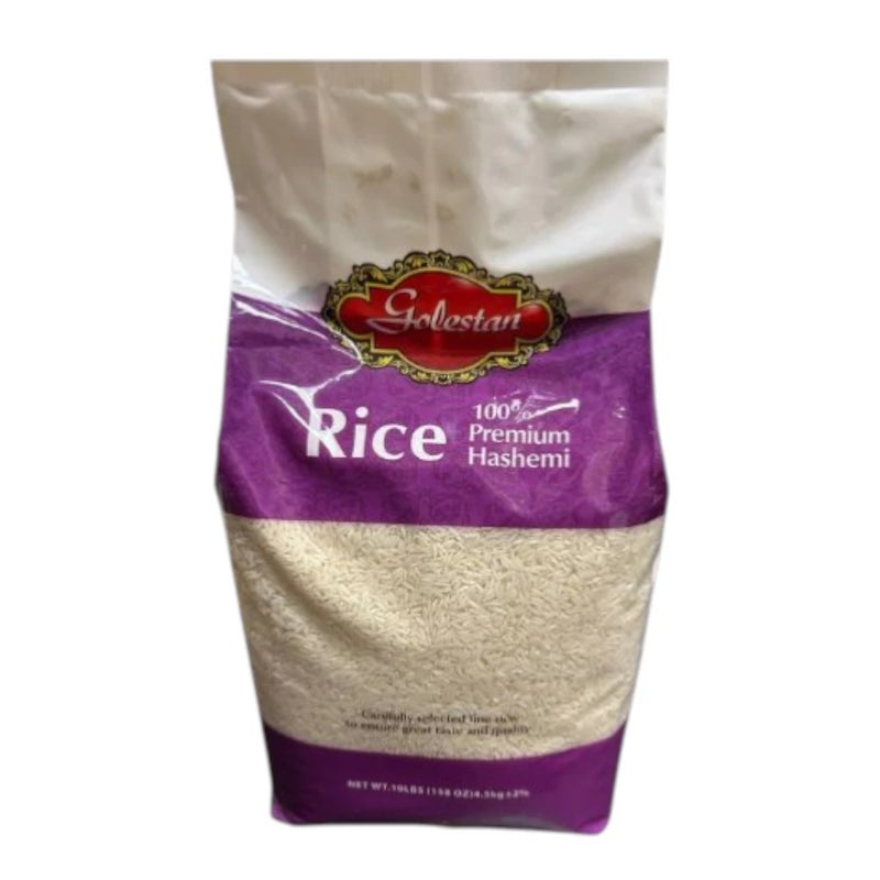 Golestan 100% Premium Hashemi Persiian Rice- 4.5kg