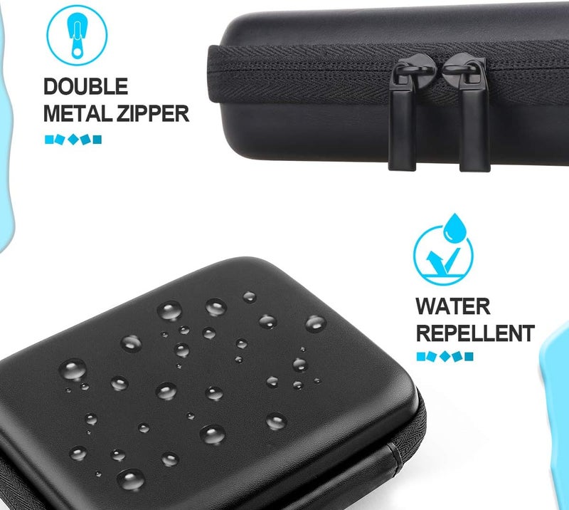 Lacdo 2-in-1 Hard Drive Carrying Case for SanDisk Extreme Portable External SSD SDSSDE60-G25 / G-Technology G-Drive Mobile SSD 250G 500G 1TB 2TB USB 3.1 USB-C Shockproof Protective Travel Bag, Black - Image 3
