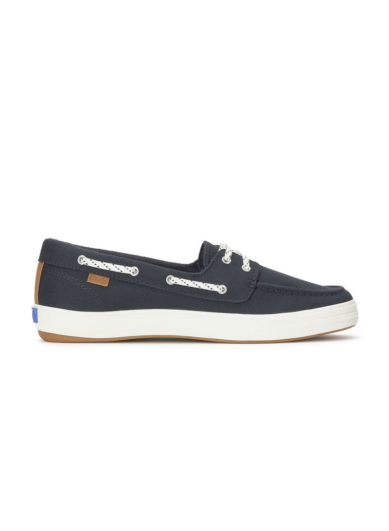 Keds Women's Center III Boat Shoe Loafer – BlissArch Support, Slip-On Casual Moccasin Navy - Image 1