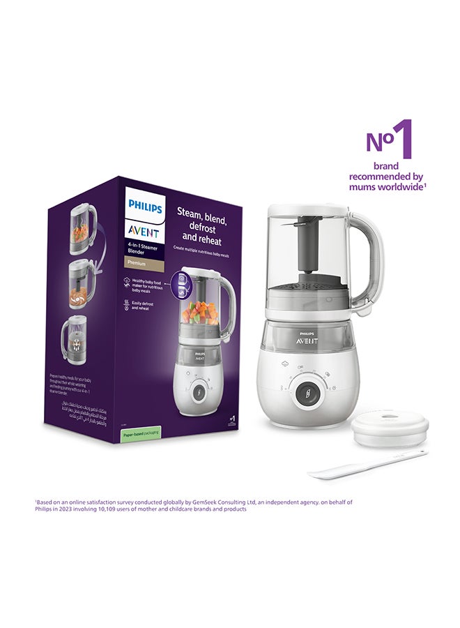 Philips Avent 4-in-1 Healthy Baby Food Maker, For Every Weaning Stage - Steam, Blend, Defrost and Reheat - SCF883/02, White - Image 1