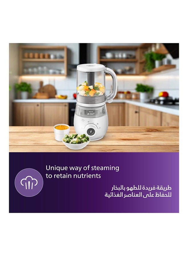 Philips Avent 4-in-1 Healthy Baby Food Maker, For Every Weaning Stage - Steam, Blend, Defrost and Reheat - SCF883/02, White - Image 2