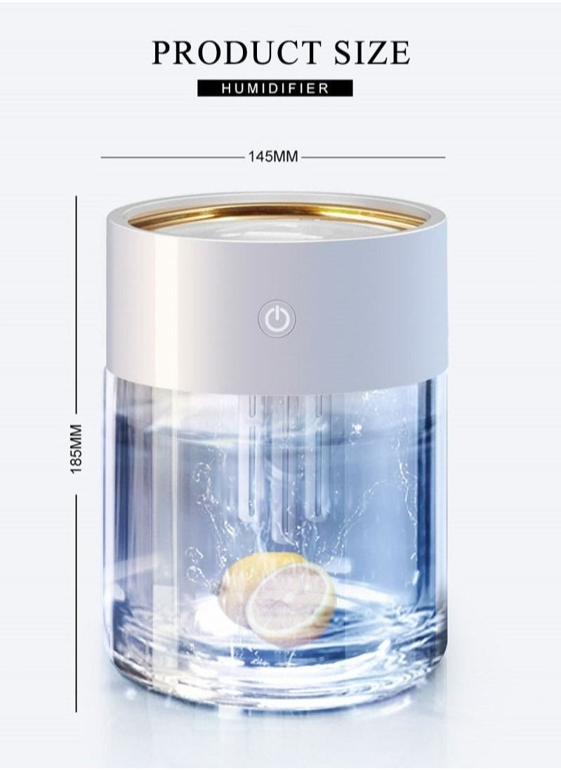 MIXDE 2L Ultrasonic Air Humidifier With 7-Colour LED Lights Three-hole high-efficiency large-capacity humidifier Aromatherapy Humidifier  - Image 2