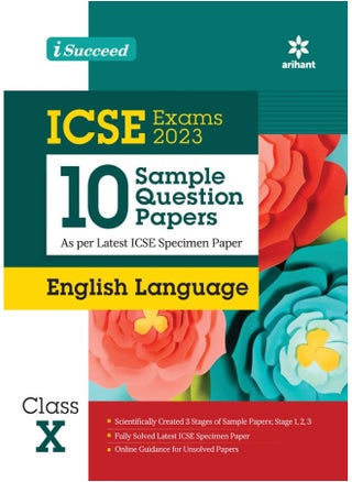 I Succeed 10 Sample Question Papers ICSE English Language Class 10 for 2023 Exams ( As per Latest ICSE Specimen Paper ) - pzsku/Z792CD65E6E27E795D98EZ/45/_/1730195019/5cce9b1d-35f5-4054-9b22-7862a651704b