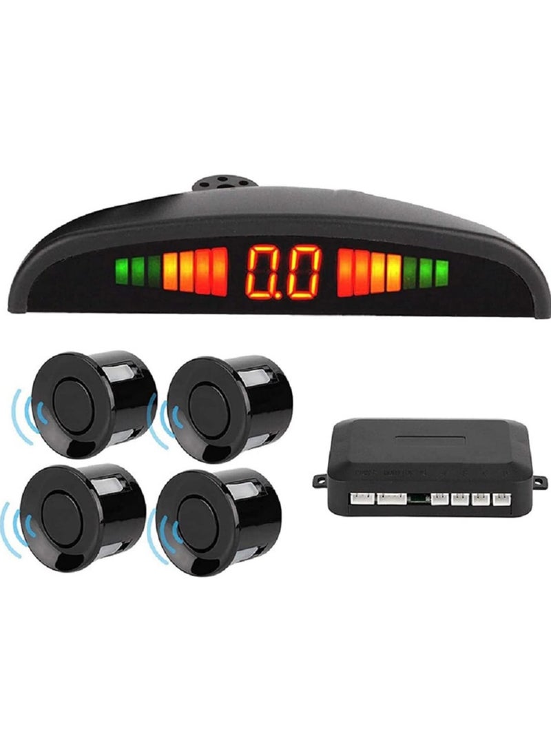 Generic Elshafey Car Parking Sensors with Rear Parking Display with 4 Radar Sensors (Black  - Image 1