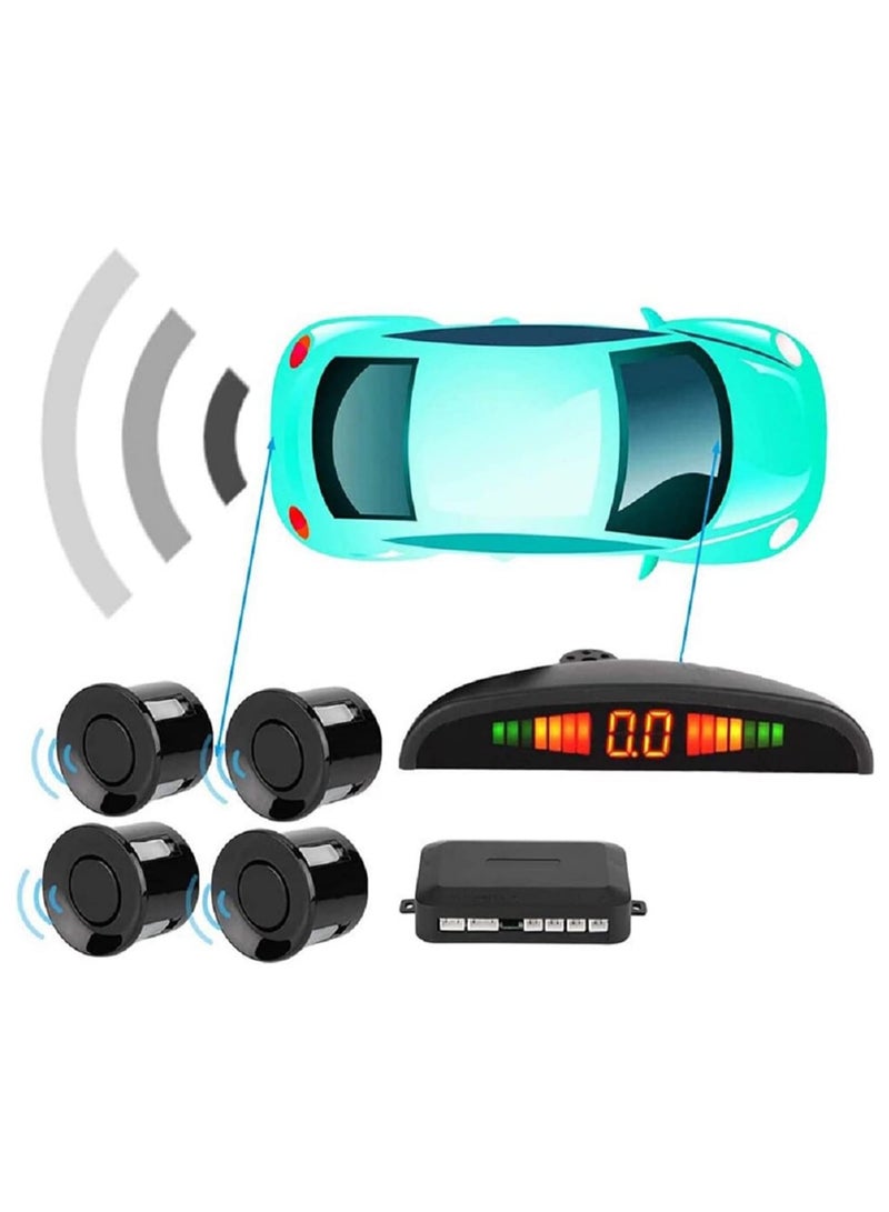 Generic Elshafey Car Parking Sensors with Rear Parking Display with 4 Radar Sensors (Black  - Image 3