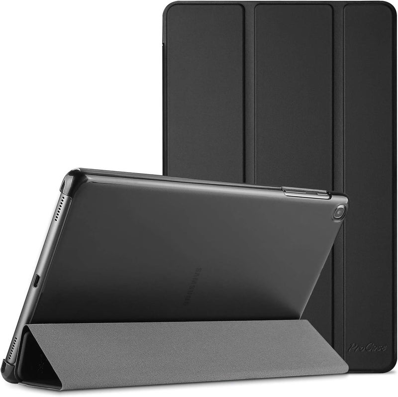 Procases Galaxy Tab A 10.1 Case 2019 Model T510 T515 T517, Slim Lightweight Stand Case Shell Cover For 10.1 Inch Galaxy Tab A Tablet Sm-T510 Sm-T515 Sm-T517 2019 Release -Black - Image 1