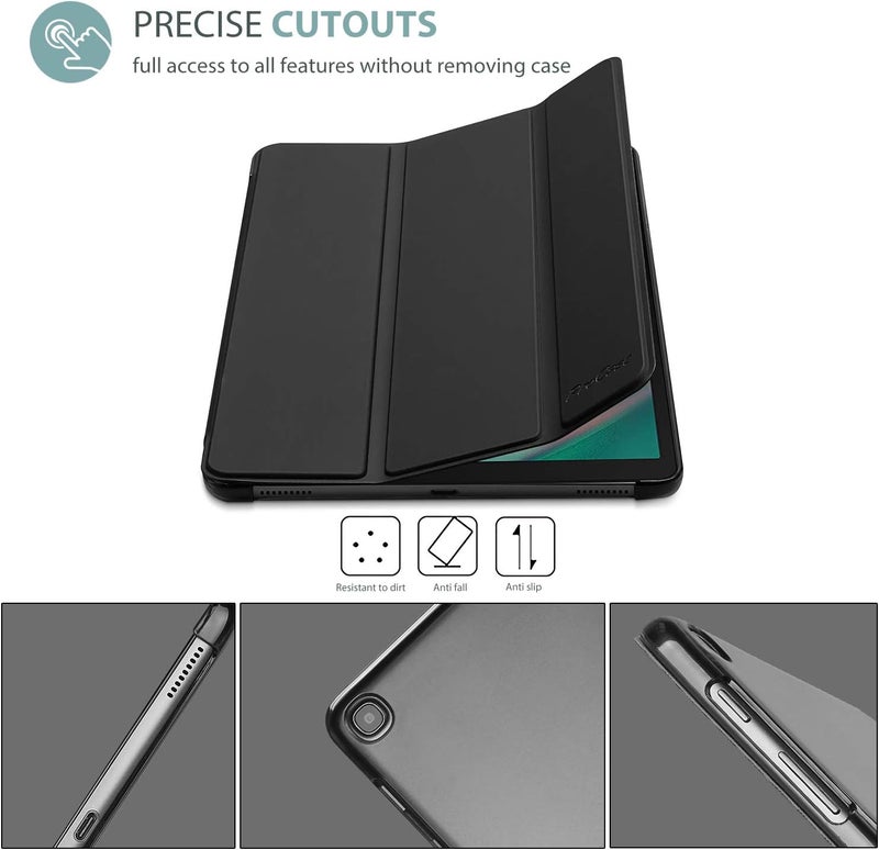 Procases Galaxy Tab A 10.1 Case 2019 Model T510 T515 T517, Slim Lightweight Stand Case Shell Cover For 10.1 Inch Galaxy Tab A Tablet Sm-T510 Sm-T515 Sm-T517 2019 Release -Black - Image 3