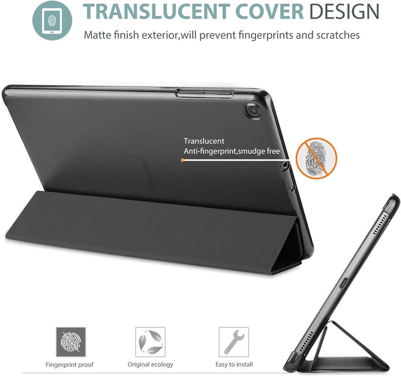 Procases Galaxy Tab A 10.1 Case 2019 Model T510 T515 T517, Slim Lightweight Stand Case Shell Cover For 10.1 Inch Galaxy Tab A Tablet Sm-T510 Sm-T515 Sm-T517 2019 Release -Black - Image 4