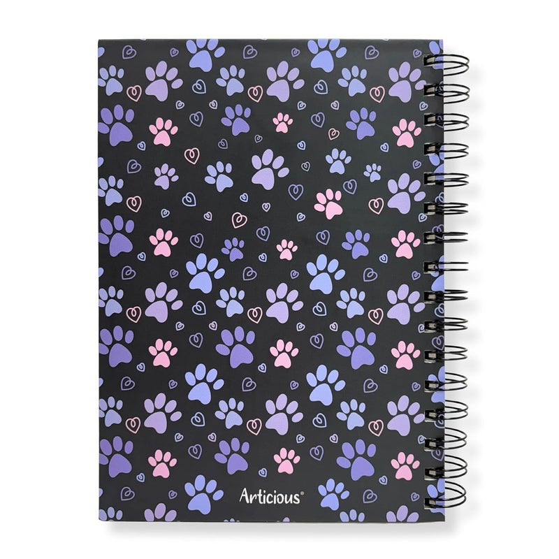 Articious Paw Spiral Notebook | A5 Size 21x17 cm | 190 Ruled Pages | 80 GSM Thick Paper | Aesthetic Hardbound Journal for Writing, School, Office & Gifting - Image 5