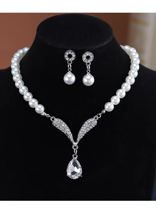 مجوهرات الزفاف ، مجوهرات الزفاف ، مجوهرات الزفاف ، مساء اللباس والاكسسوارات ، اكسسوارات العشاء ، السيدات الترقوة سلسلة ، اكسسوارات الزفاف - Image 2