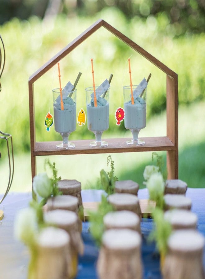Capiant 12 PACK Mini Fish Pole Decoration, Fishing Birthday Party Decorations, Little Fisherman Fishing Pole Picks, Pole Picks Fishing Themed Party Supplies, Tropical Party Cocktail Cake Decor - Image 4