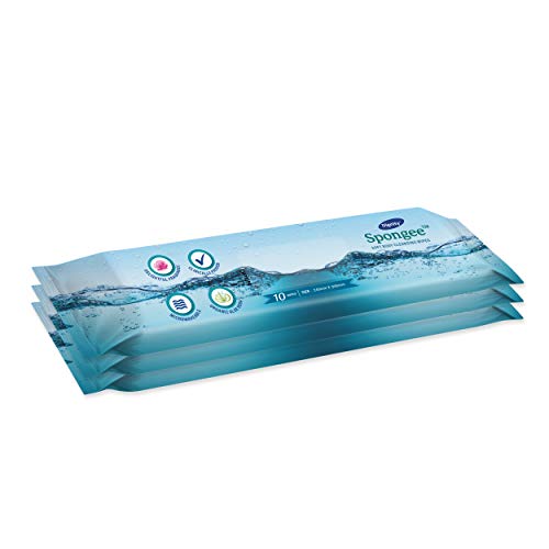 Dignity Spongee Soft Body Cleansing Wet Wipes for Adult, 240x300 mm (Pack of 3) 30 Wipes - Image 1