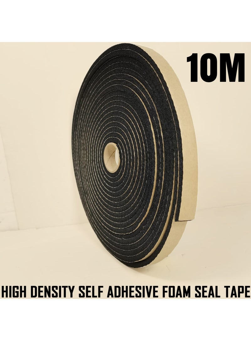 2 pcs 10M Single Side High Density Self Adhesive Foam Seal Tape for Weather Stripping Doors and Windows Insulation, Soundproofing, Air Blocking - Image 4