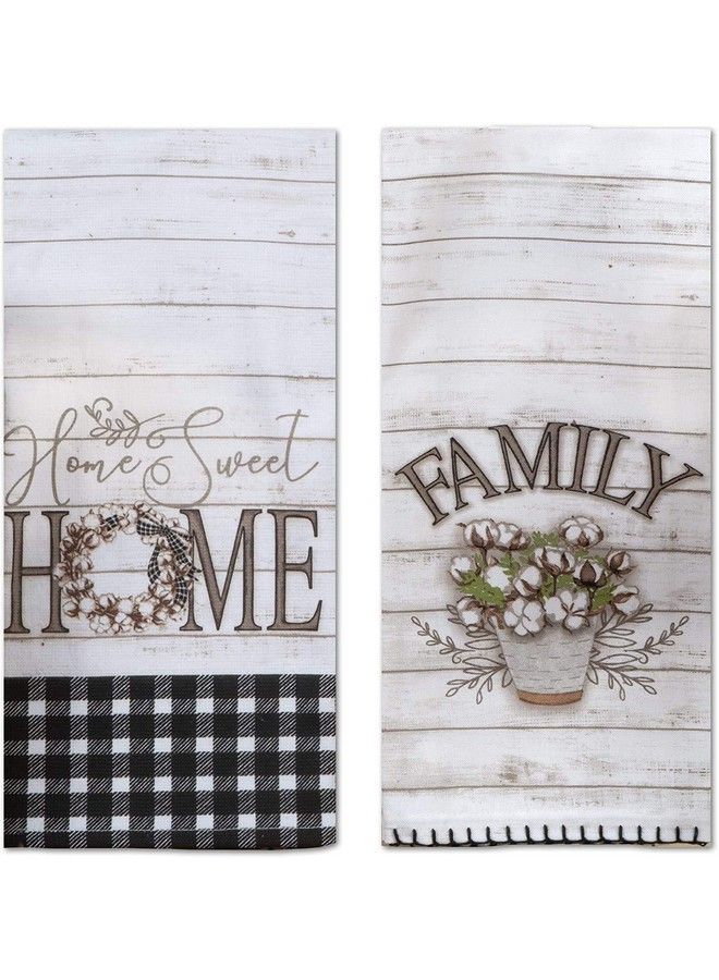 Kay Dee Home Sweet Home Kitchen Terry Towel And Tea Towel 2Pc Set Farmhouse Family - Image 1