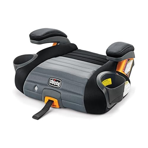 Chicco GoFit ClearTex Plus Backless Booster Car Seat, Latch Attachment, Quick-Release Latch Removal, Portable Car Booster Seat for Children at Least 4 Years Old and 40-110 lbs | Obsidian/Black - Image 1