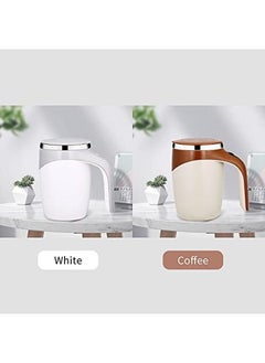 SHOWAY 380Ml Self Stirring Mug With Lid Automatic Stirring Coffee Cup Electric Stainless Steel Self Mixing Coffee Cup For Coffee Milk Cocoa Hot Chocolate  - Image 2