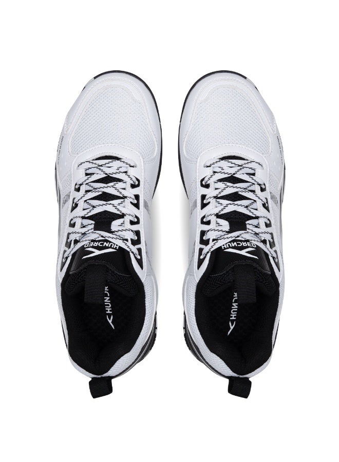 HUNDRED Raze Elite Unisex Badminton Shoes (Non Marking)Also Perfect Table Tennis,Volley,Basketball&Indoor Sport|Lightweight & Durable|X-Cushion,Active Grip Sole (Black/White) EUR 43 - Image 5