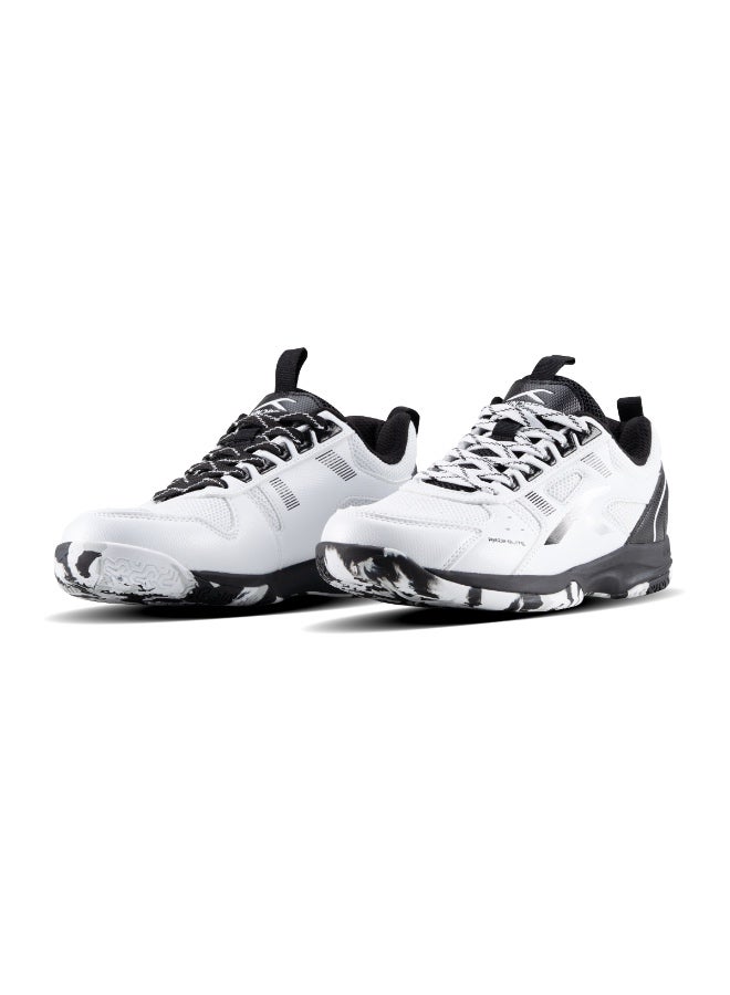 HUNDRED Raze Elite Unisex Badminton Shoes (Non Marking)Also Perfect Table Tennis,Volley,Basketball&Indoor Sport|Lightweight & Durable|X-Cushion,Active Grip Sole (Black/White) EUR 43 - Image 4