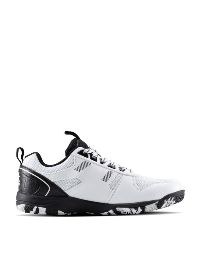 HUNDRED Raze Elite Unisex Badminton Shoes (Non Marking)Also Perfect Table Tennis,Volley,Basketball&Indoor Sport|Lightweight & Durable|X-Cushion,Active Grip Sole (Black/White) EUR 43 - Image 1