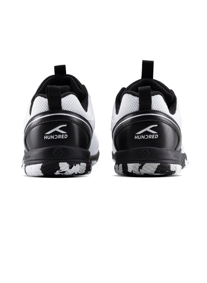 HUNDRED Raze Elite Unisex Badminton Shoes (Non Marking)Also Perfect Table Tennis,Volley,Basketball&Indoor Sport|Lightweight & Durable|X-Cushion,Active Grip Sole (Black/White) EUR 43 - Image 3