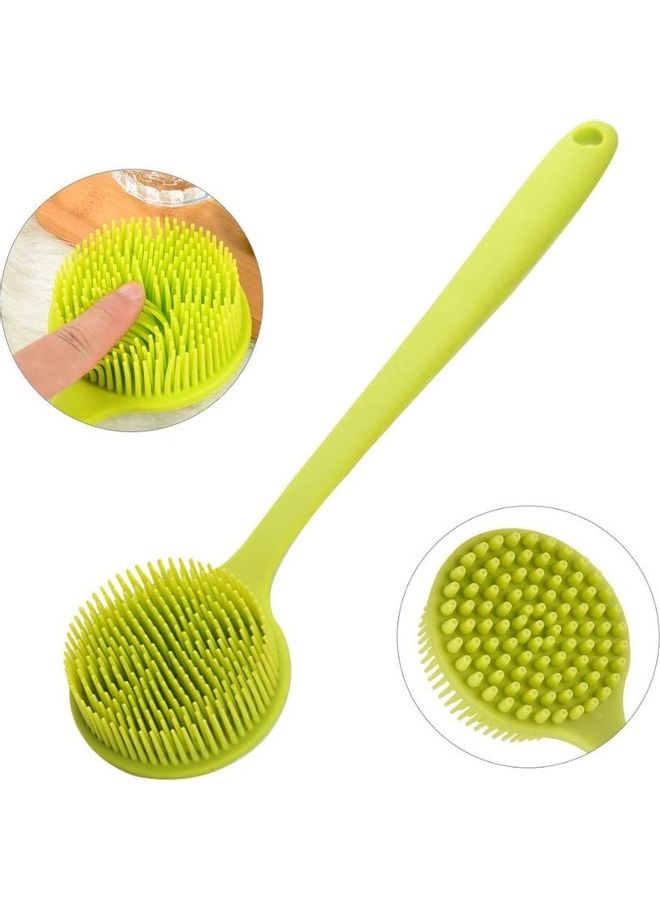 NIBEMINENT Silicone Body Brush With Ultra Soft Bristles Green 90grams - Image 1
