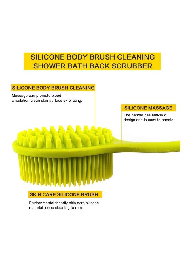 NIBEMINENT Silicone Body Brush With Ultra Soft Bristles Green 90grams - Image 2