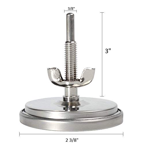 GasSaf BBQ Charcoal Grill Smoker Temperature Gauge Pit Thermometer Dial, 2-3/8 Inch Dial and 3 Inch Stem, High Temperature Range - 50F to 800F - Image 2