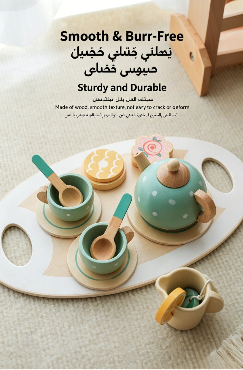 Kabi Afternoon Tea Set - Wooden Role-Play Toy for  Kids - Image 2