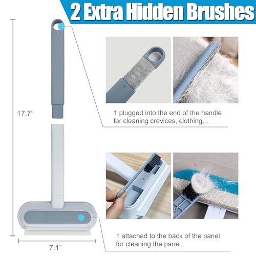 SWJDQS Pet Hair Removal Tool, Dog and Cat Hair Remover for Couch Carpet Furniture, 4 in 1 Multifunctional Pet Hair Removal Broom, Cleaning Brush for Window Tile, Reusable Washable, 1 Piece - Image 3