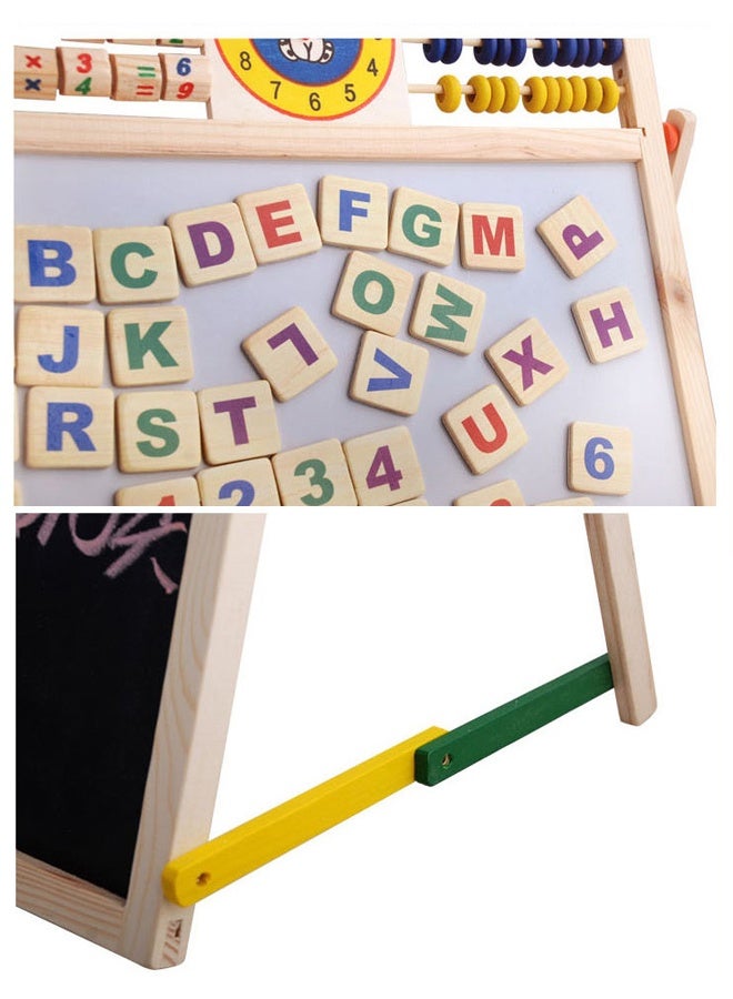 Multi-Purpose Magnetic Education Board Double-Sided Magnetic Wooden Writing Board Mathematical Calculations  English Alphabets Children Board - Image 5
