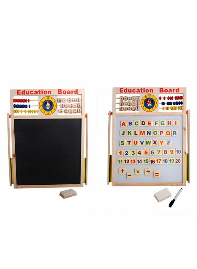 Multi-Purpose Magnetic Education Board Double-Sided Magnetic Wooden Writing Board Mathematical Calculations  English Alphabets Children Board - Image 3