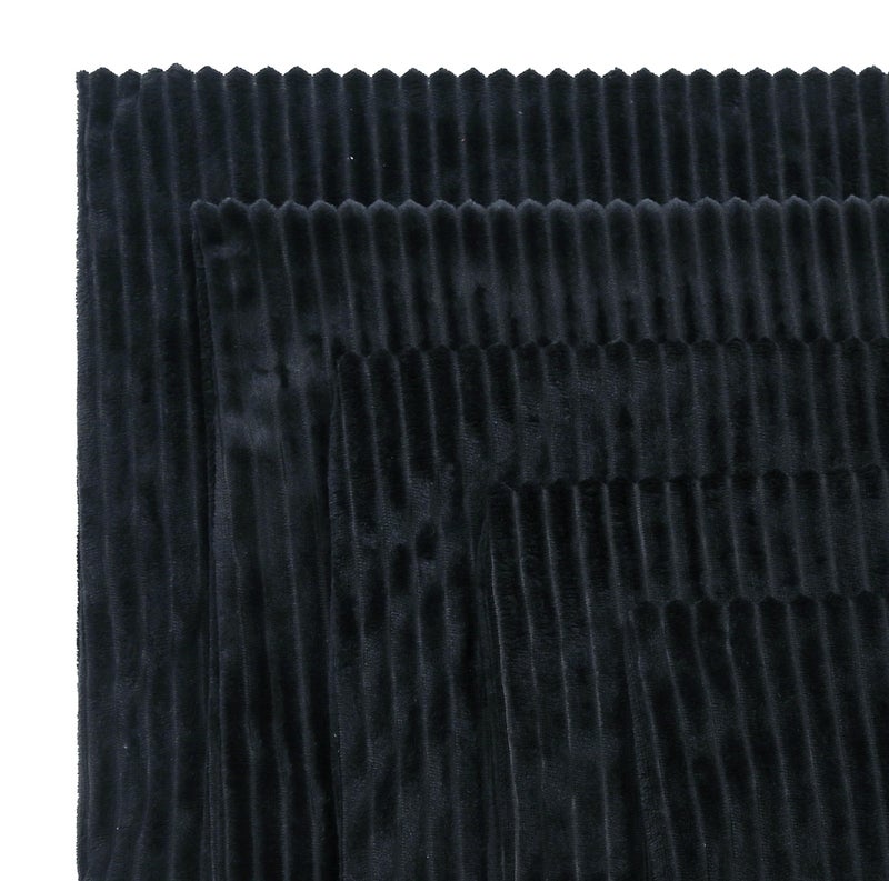 RD TREND® Cushion Cover Set of 5, Decorative Sofa Living Room Home Square Cushion Covers 16 Inch x 16 Inch, Aesthetic Corduroy Striped Double Sided (Black,Pack of 5) - Image 4