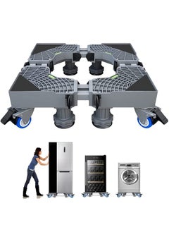 Mobile Base, Washing Machine Stand, Fridge Stand Base,Dryer Dolly Roller with 4 Locking Wheels and 8 Strong Feet