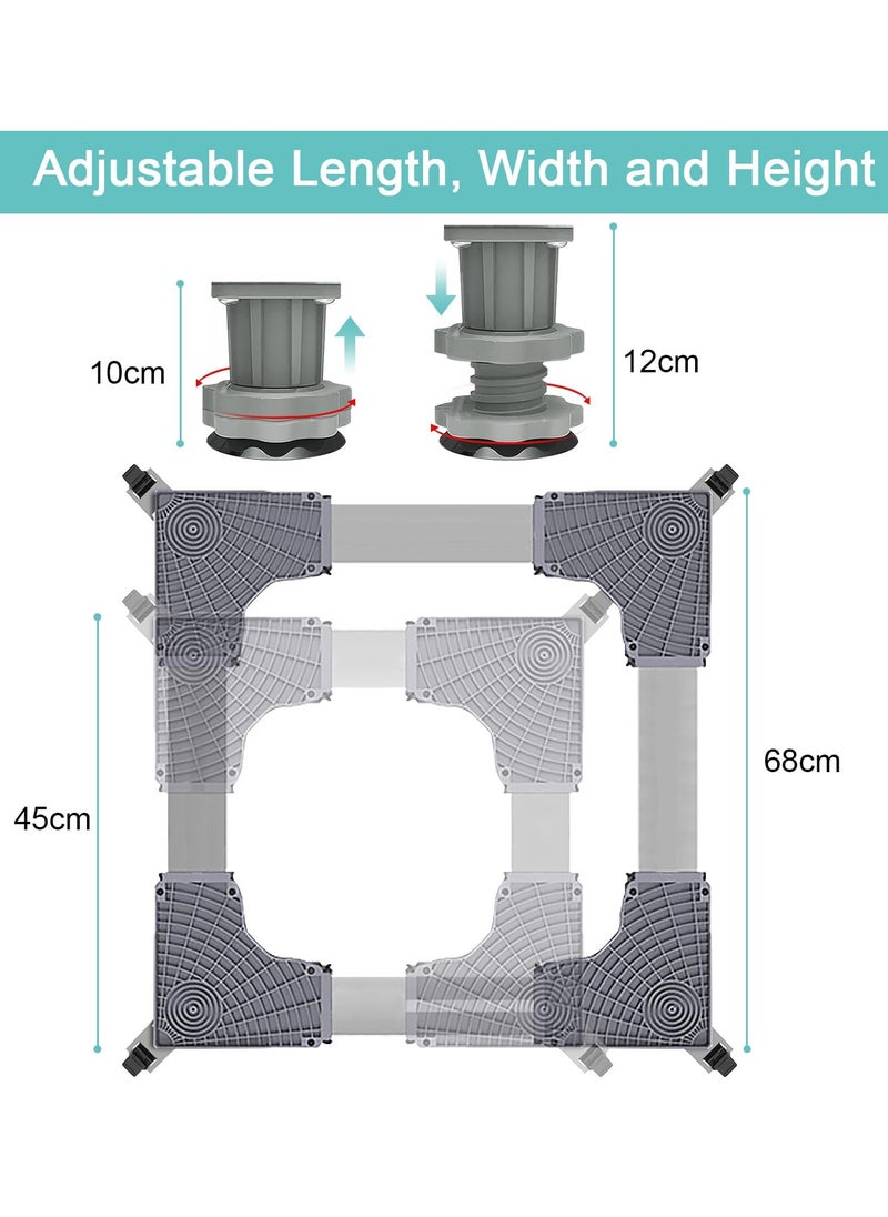 Jubilin - Mobile Base, Washing Machine Stand, Fridge Stand Base,Dryer Dolly Roller with 4 Locking Wheels and 8 Strong Feet - Image 1
