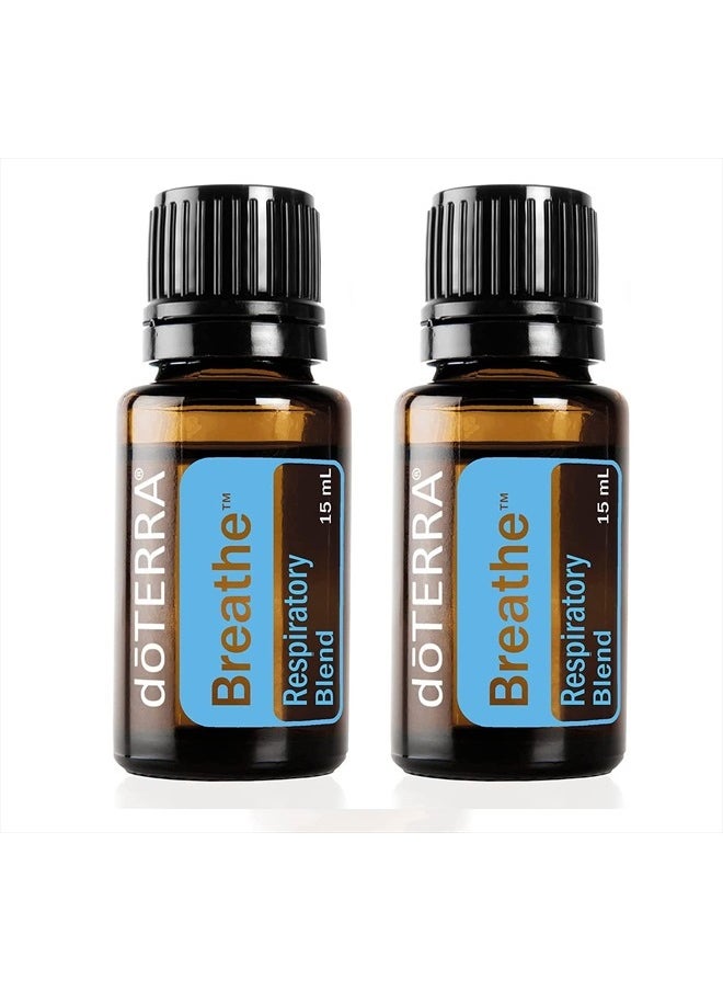 doTERRA Breathe Essential Oil Respiratory Blend 15 ml (Pack of 2) 