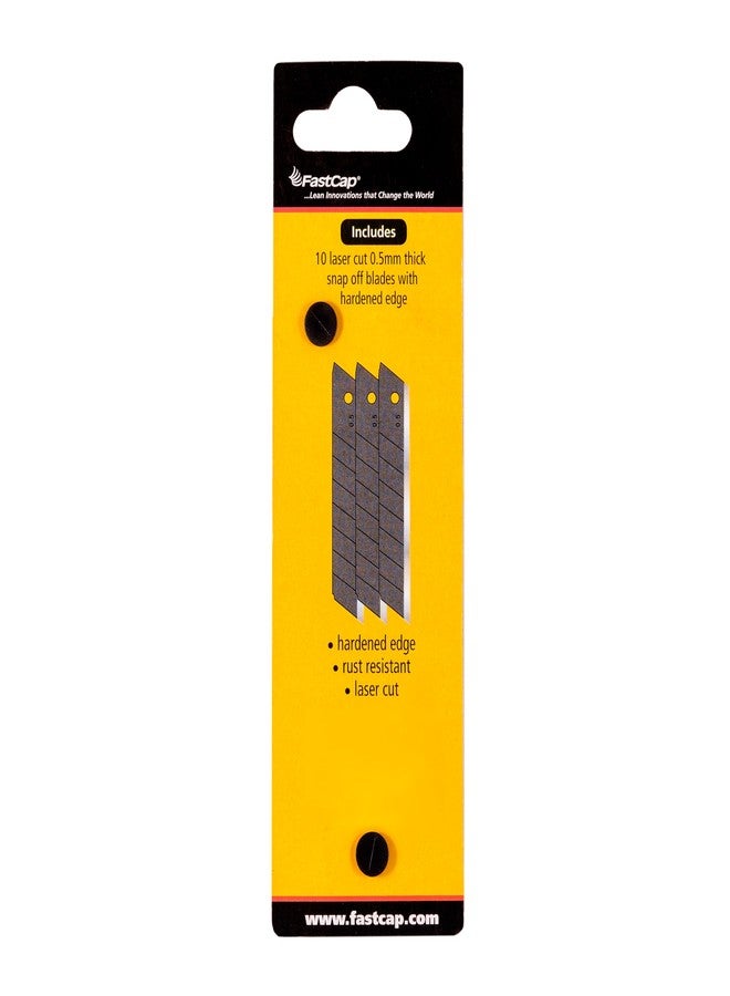 FastCap TriBlade Replacement Blades - 10-Pack of 0.5mm Thick Snap-Off Blades, Laser Cut with Hardened Edges, Rust Resistant - Exclusively for TriBlade Utility Knives - Image 2