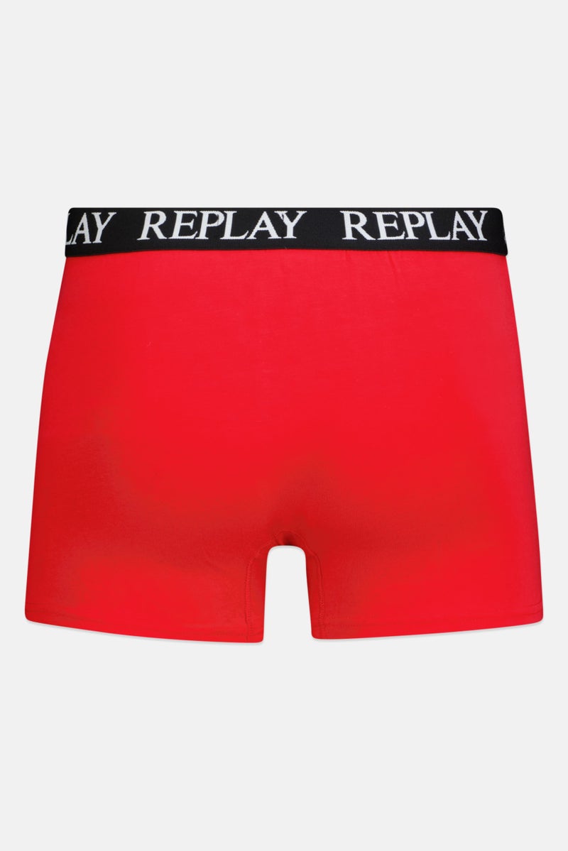 Replay Men 2 Pack Brand Logo Trunks, Multicolor - Image 2