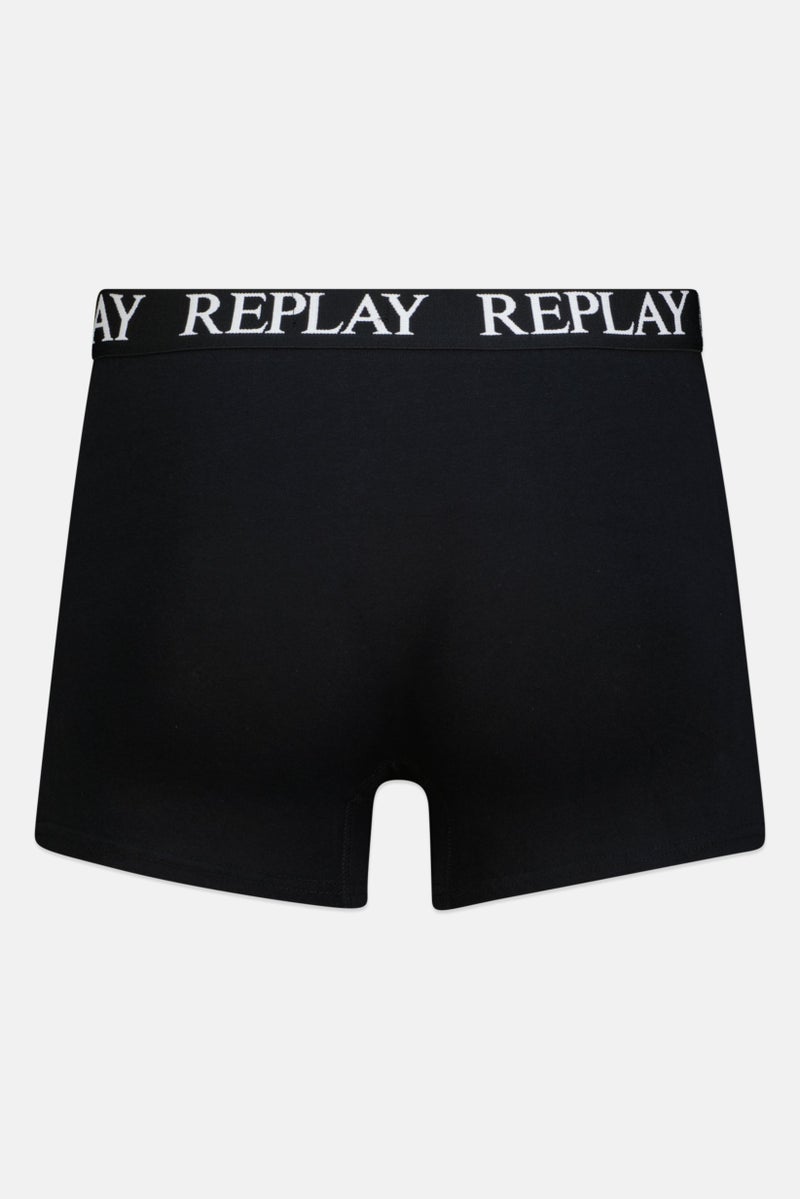Replay Men 2 Pack Brand Logo Trunks, Multicolor - Image 3