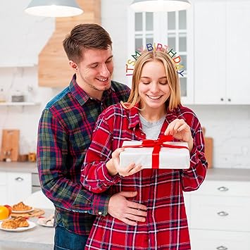 oruola رباط رأس فتاة عيد الميلاد - إنه عيد ميلادي - تاج عيد الميلاد الملون - رباط رأس سعيد بعيد الميلاد للنساء والفتيات والأطفال - Image 4