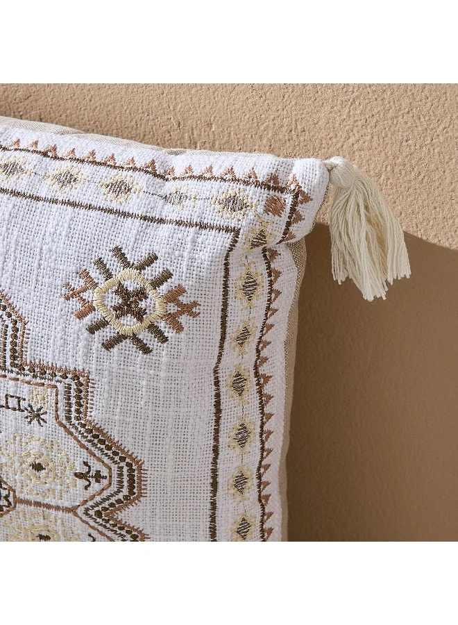 Home Box Mahrgan Zahra Embroidered Medallion Cushion - 40X40 Cm