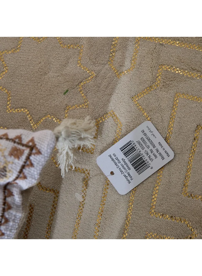 Home Box Mahrgan Zahra Embroidered Medallion Cushion - 40X40 Cm