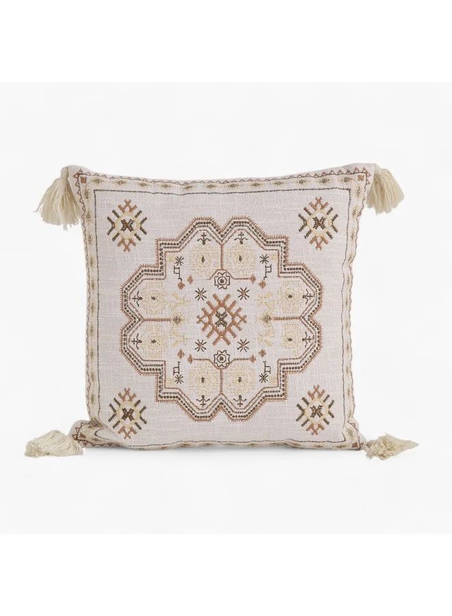 Home Box Mahrgan Zahra Embroidered Medallion Cushion - 40X40 Cm