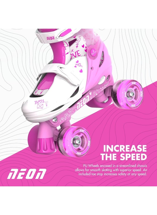 Yvolution 4 Adjustable Sizes Roller Skates Light Up Wheels for Girls Boys for Kids Inline and Quads Kids Skates (12-2 or 3-6 US) - Image 4
