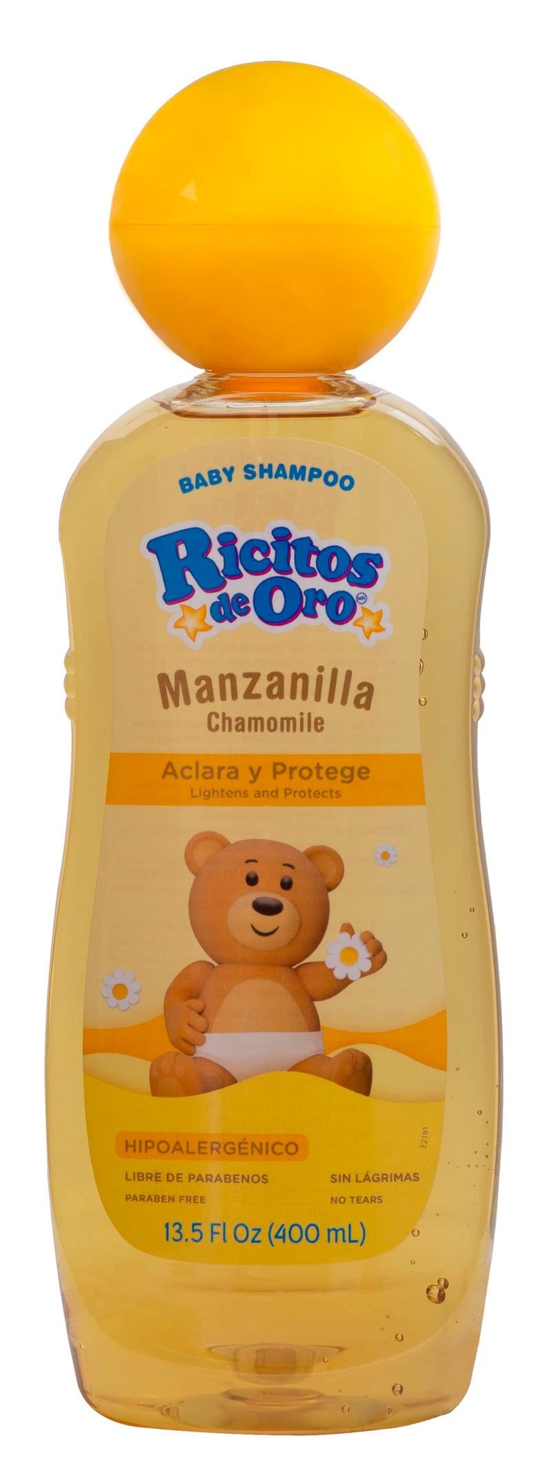 Ricitos de Oro, Baby Shampoo Cleansing and Lightening Baby Shampoo with Chamomile, Paraben Free, Hypoallergenic 2-Pack of 13.5 FL Oz Each, 2 Bottles - Image 2