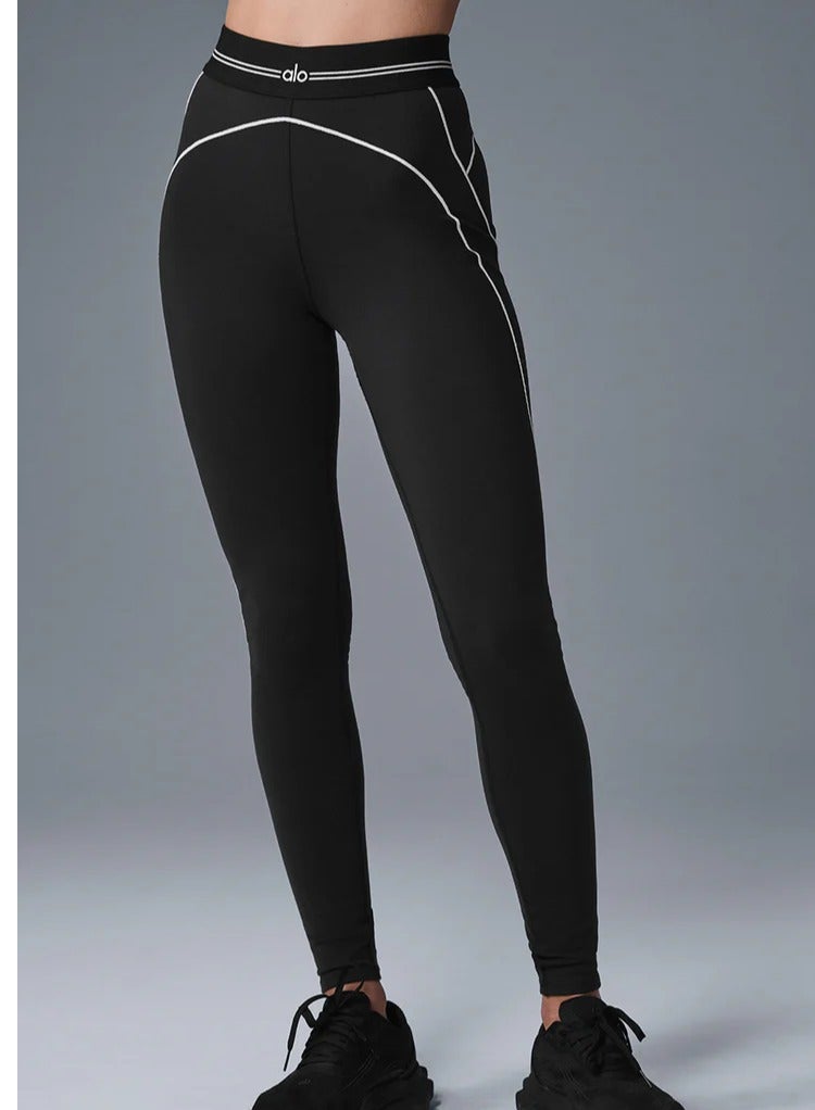 ألو بدلة رياضية نسائية أنيقة مزودة بحمالة صدر مدمجة، بتصميم رياضي مريح، قابلة للتمدد في 4 اتجاهات - Image 5